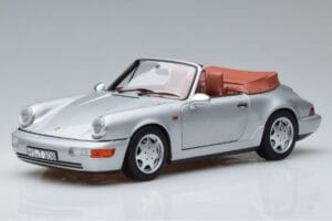 Porsche 911 964 Carrera 2 Cabriolet Silver Norev 1:18 187330 Diecast