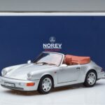 Porsche 911 964 Carrera 2 Cabriolet Silver Norev 1:18 187330 Diecast - image 7 of 7