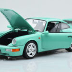 Porsche 911 964 Carrera 2 Mint Green Norev 1:18 - image 2 of 8