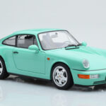 Porsche 911 964 Carrera 2 Mint Green Norev 1:18 - image 6 of 8