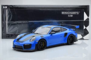 Porsche 911 GT2 RS 991.2 Weissach Package Blue Black Magnesium Wheels Minichamps 1:18 153068316 Diecast — photo 6 of 6