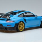 Porsche 911 991.2 GT3 RS Weissach Package Miami Blue Gold Wheels Minichamps 1:18 153068310 Diecast - image 2 of 6