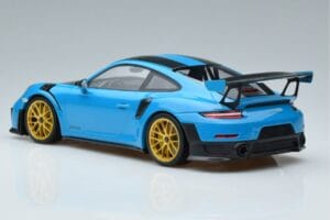Porsche 911 991.2 GT3 RS Weissach Package Miami Blue Gold Wheels Minichamps 1:18 153068310 Diecast — photo 5 of 6