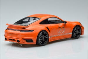 Porsche 911 992 Turbo S China 20th Anniversary Orange Minichamps 1:18 155069171 Diecast — photo 2 of 6