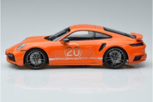 Porsche 911 992 Turbo S China 20th Anniversary Orange Minichamps 1:18 155069171 Diecast — photo 3 of 6