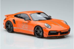 Porsche 911 992 Turbo S China 20th Anniversary Orange Minichamps 1:18 155069171 Diecast — photo 4 of 6