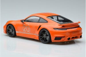 Porsche 911 992 Turbo S China 20th Anniversary Orange Minichamps 1:18 155069171 Diecast — photo 5 of 6