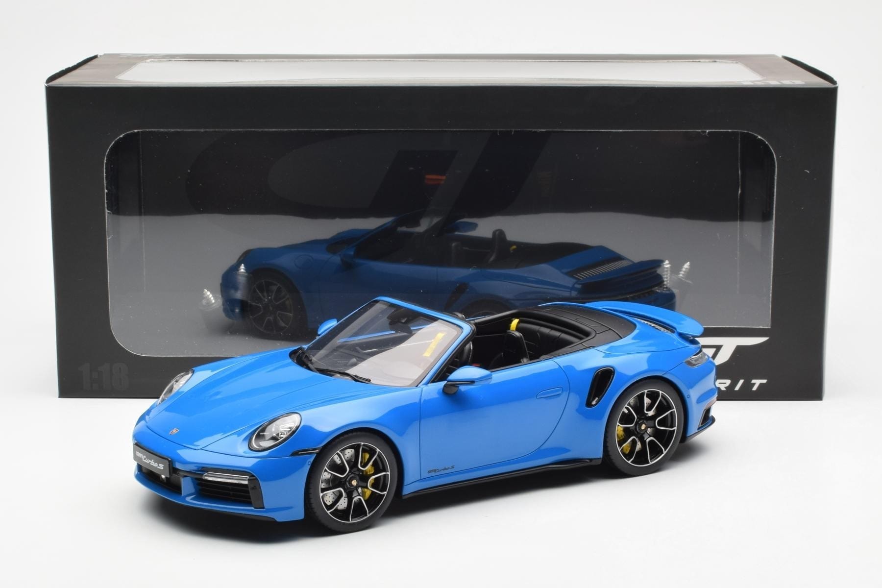 Porsche 911 992 Turbo S Shark Blue GT Spirit 1:18 GT441 Resin — photo 6 of 6