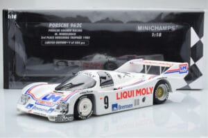 Porsche 962C Kremer Racing Liqui Moly #9 M. Winkelhock 3rd Place Norisring Trophy 1985 Minichamps 1:18 155856509 Diecast — photo 6 of 6
