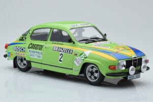 Saab 96 V4 #2 S. Blomqvist / H. Sylvan Rally Sweden 1976 IXO 1:18 18RMC085B Diecast — photo 4 of 6
