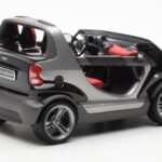 Smart Fortwo Crossblade Cabriolet Silver Black Kyosho 1:18 - image 2 of 6