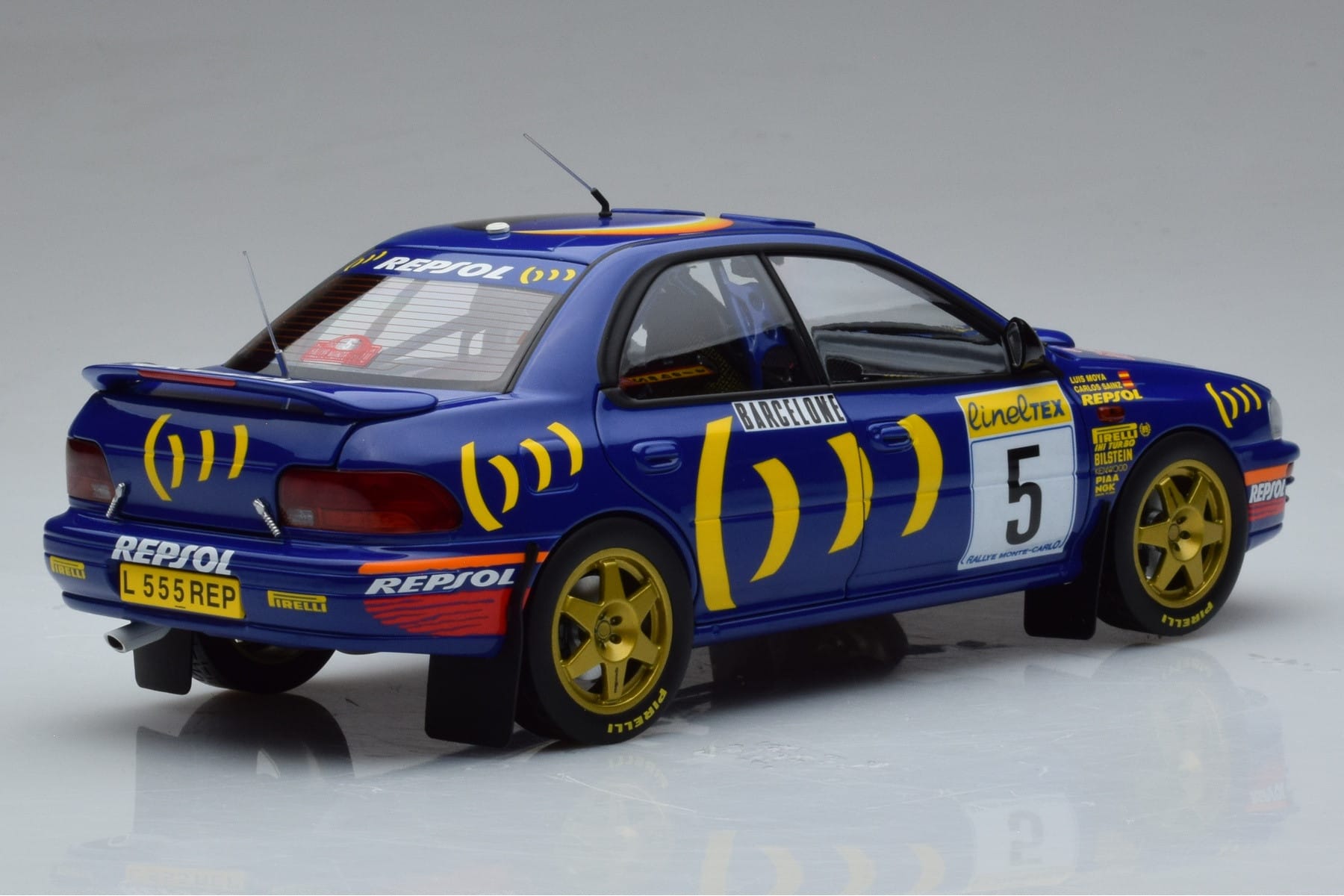 Subaru Impreza #5 C. Sainz / L. Moya 2nd Place Rally Monte Carlo 1995 Kyosho 1:18 08962B Diecast — photo 3 of 9