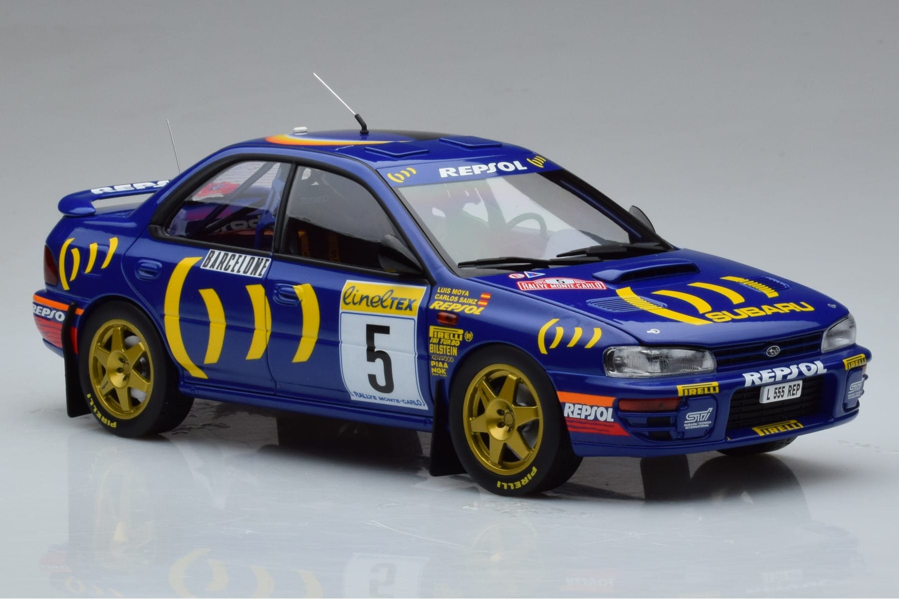 Subaru Impreza #5 C. Sainz / L. Moya 2nd Place Rally Monte Carlo 1995 Kyosho 1:18 08962B Diecast — photo 5 of 9