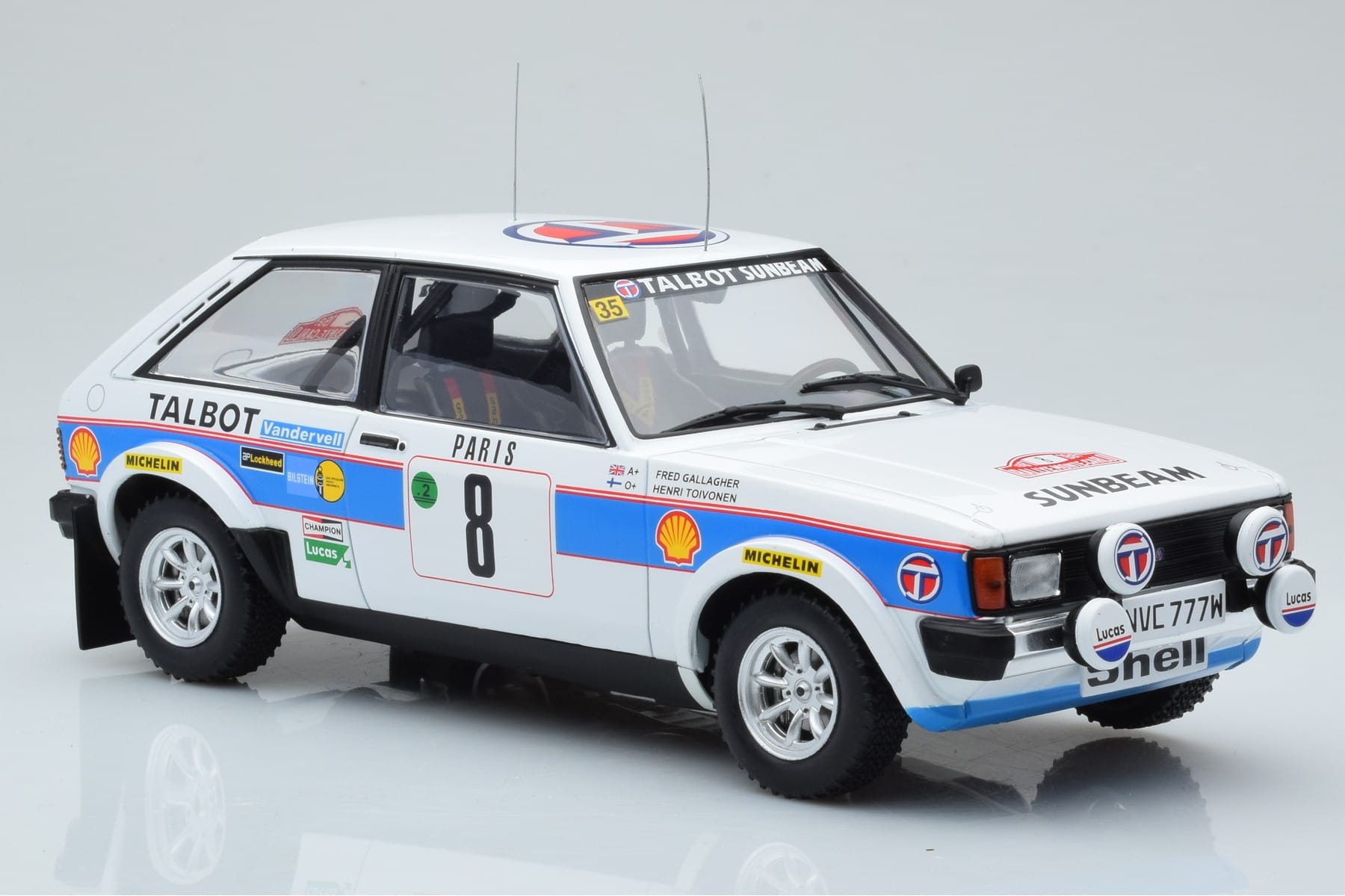 Talbot Sunbeam Lotus Night Version #8 H. Toivonen / P. White Rally Monte Carlo 1981 IXO 1:18 18RMC095B Diecast — photo 4 of 6