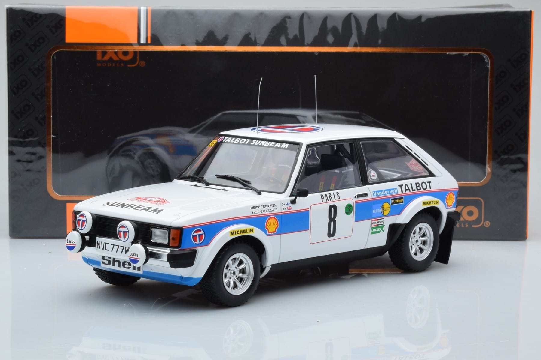 Talbot Sunbeam Lotus Night Version #8 H. Toivonen / P. White Rally Monte Carlo 1981 IXO 1:18 18RMC095B Diecast — photo 6 of 6
