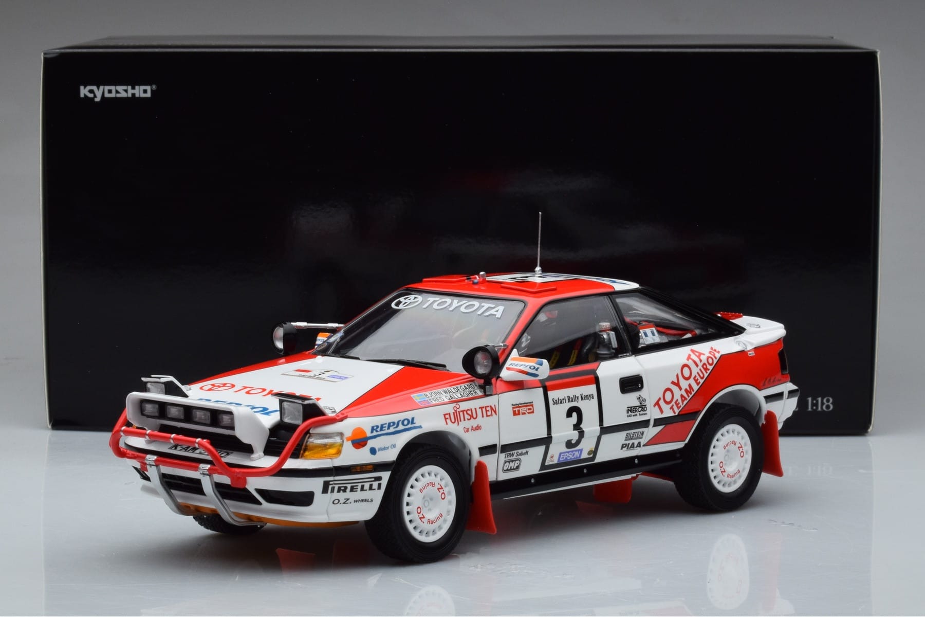 Toyota Celica GT-Four ST165 #3 B. Waldegard / F. Gallagher Winner Safari Rally 1990 Kyosho 1:18 08961A Diecast — photo 12 of 12