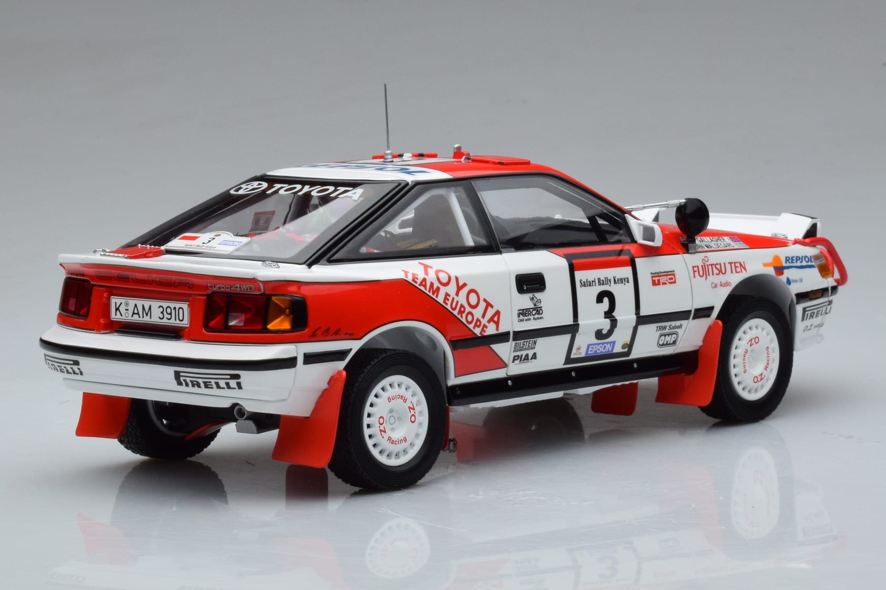 Toyota Celica GT-Four ST165 #3 B. Waldegard / F. Gallagher Winner Safari Rally 1990 Kyosho 1:18 08961A Diecast — photo 3 of 12