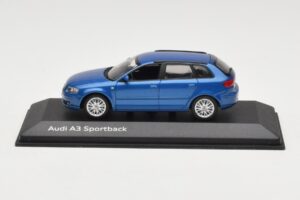 Audi A3 8P Sportback Mauritius Blue Minichamps 1:43 5010403033 Diecast
