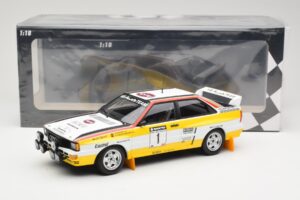 Audi Quattro A2 Audi Sport #1 W. Röhrl / C. Geistdörfer DNF Sanyo Rally of New Zealand 1984 Minichamps 1:18 155841101 Diecast — photo 6 of 6