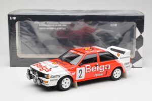 Audi Quattro A2 #2 B. Waldegård / H-T. Thorszelius Belga Team Winners Boucles de Spa 1985 Minichamps 1:18 155851102 Diecast — photo 6 of 6