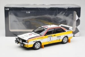 Audi Quattro A2 #3 S. Blomqvist / B. Cederberg Audi Sport Winners Sanyo Rally of New Zealand 1984 Minichamps 1:18 155841103 D — photo 6 of 6