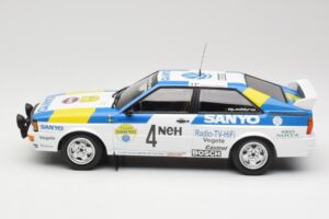 Audi Quattro #4 S. Blomqvist / B. Cederberg Audi Sport Sweden Winners International Swedish Rally 1982 Minichamps 1:18 155821 — photo 3 of 6