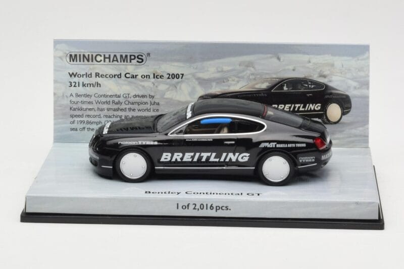 Bentley Continental GT World Record Car on Ice Black Minichamps 1:43 436139026-O Diecast