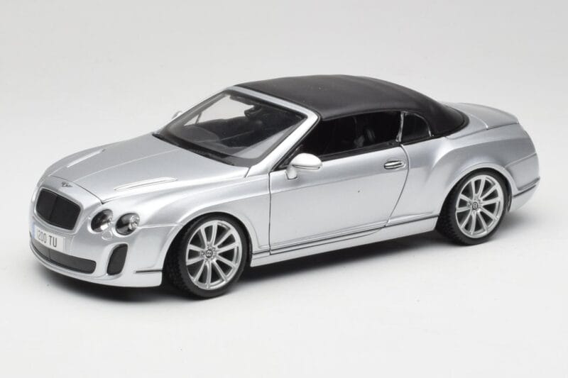 Bentley Continental Supersports Convertible 1st Gen Silver Bburago 1:18 18-11037S Diecast