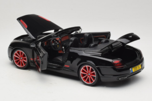 Bentley Continental Supersports ISR Convertible Black With Red Wheels Bburago 1:18 18-11035 Diecast — photo 5 of 8