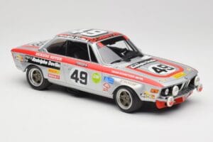 BMW 2800 CS E9 #49 Team Schnitzer G. Herzog / H. Heyer 24 Hours of Spa 1972 Minichamps 1:18 155722749 Diecast — photo 4 of 6