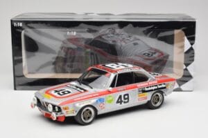 BMW 2800 CS E9 #49 Team Schnitzer G. Herzog / H. Heyer 24 Hours of Spa 1972 Minichamps 1:18 155722749 Diecast — photo 6 of 6