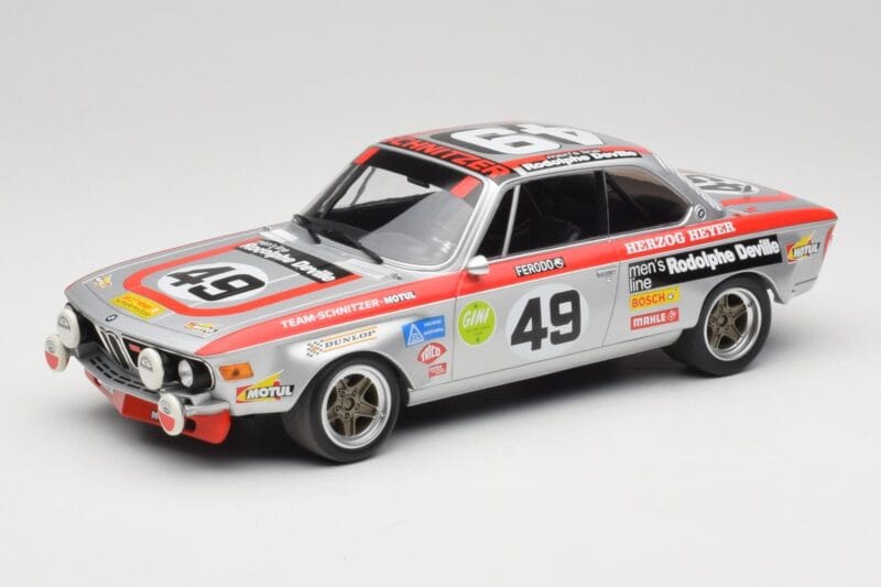 BMW 2800 CS E9 #49 Team Schnitzer G. Herzog / H. Heyer 24 Hours of Spa 1972 Minichamps 1:18 155722749 Diecast