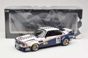 BMW 3.0 CSL E9 Garage Du Bac #76 P. Depnic / H. Coulon 24 Hours of Le Mans 1977 Minichamps 1:18 155772576 Diecast — photo 6 of 6