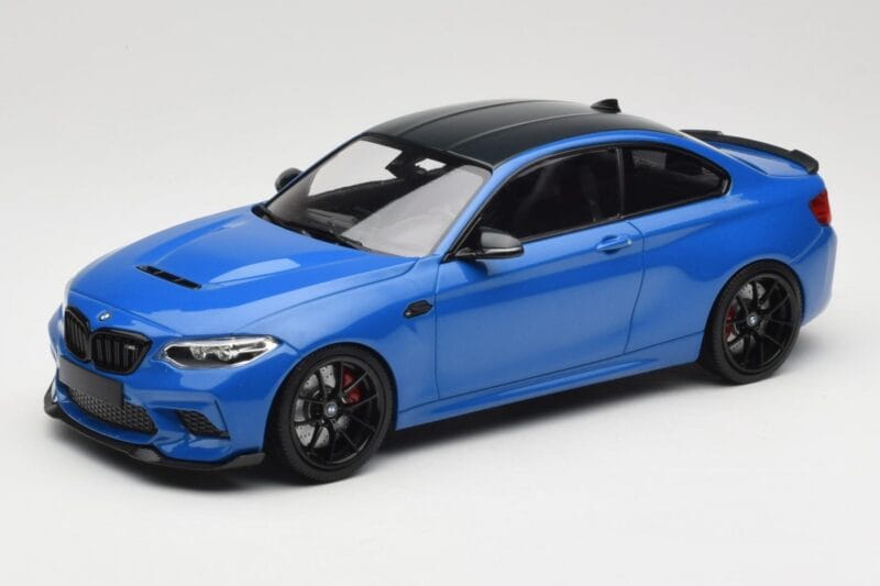 BMW M2 CS F87 Blue Metallic With Black Wheels Minichamps 1:18 155021022 Diecast