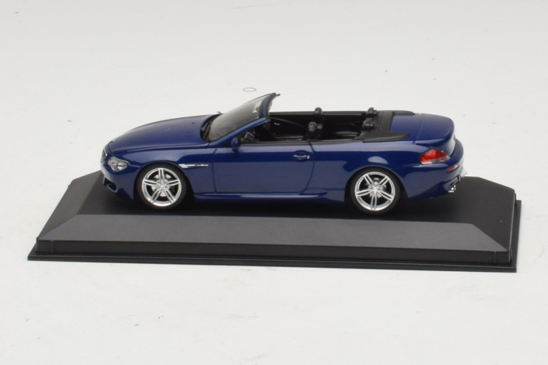 BMW M6 E64 Cabriolet Blue Metallic Minichamps 1:43 BMW017 Diecast