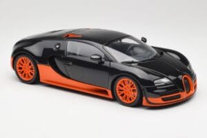 Bugatti Veyron Super Sport World Record Edition Carbon & Orange Minichamps 1:18 100110840 Diecast — photo 6 of 8