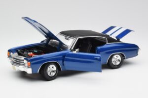 Chevrolet Chevelle SS 454 Blue Maisto 1:18 531886 Diecast — photo 2 of 8
