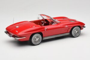 Chevrolet Corvette C2 Sting Ray Cabriolet Riverside Red Norev 1:18 189056 Diecast — photo 2 of 6
