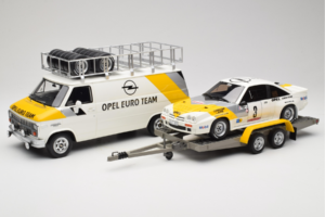 Opel Manta 400 Group B Rally Tour de Corse 1984 With Chevrolet G30 Service Van Otto 1:18 OT491 Resin