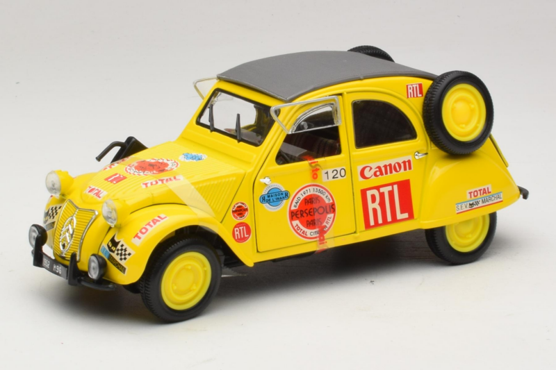 Citroen 2CV Rally Yellow Maisto 1:18 56032 Diecast