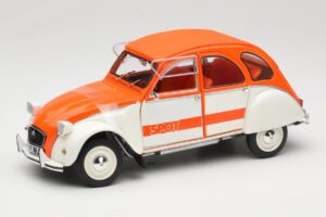 Citroen 2CV Spot Orange & White Solido 1:18 421183600 Diecast