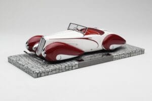 Delahaye Type 135 M Cabriolet White Red Minichamps 1:18 107116161 Resin