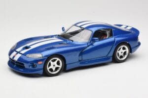 Dodge Viper GTS SR II Blue with White Stripes Bburago 1:18 3330 Diecast