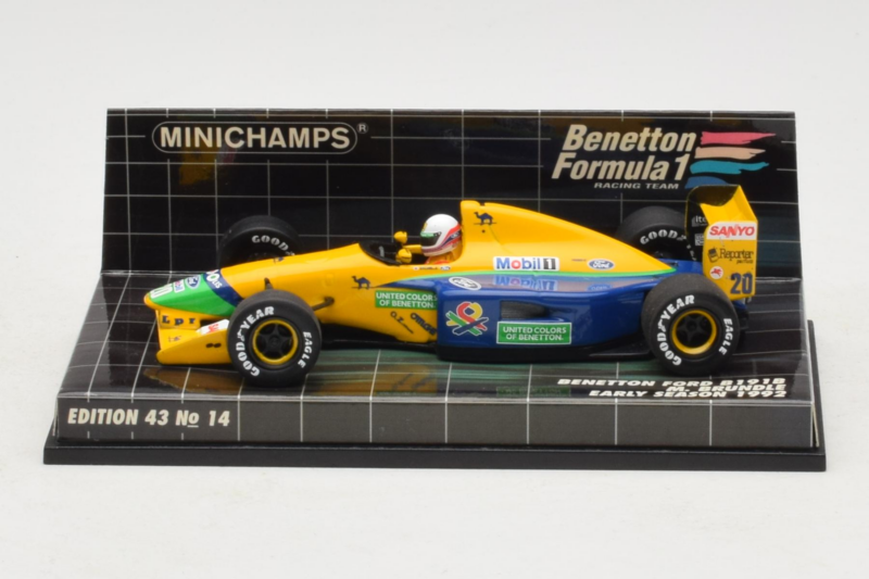Benetton B191B Ford #20 M. Brundle Early Season F1 1992 Minichamps 1:43 400920120 Diecast