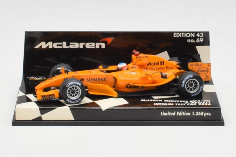 McLaren Mercedes MP4-20 G. Paffett Test Car 2006 Minichamps 1:43 530064395 Diecast