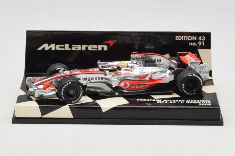 McLaren Mercedes MP4-23 #22 L. Hamilton Race Car 2008 Minichamps 1:43 530084322 Diecast