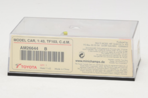 Toyota TF103 #21 C. da Matta Panasonic Toyota Racing F1 2003 Minichamps 1:43 AM26644B Diecast — photo 5 of 5
