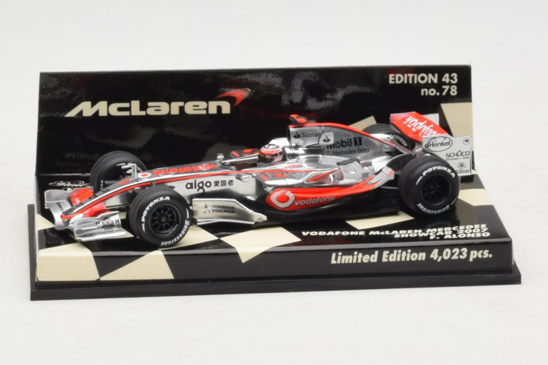 McLaren MP4-22 Mercedes #1 F. Alonso Vodafone McLaren Showcar F1 2007 Minichamps 1:43 530074371 Diecast