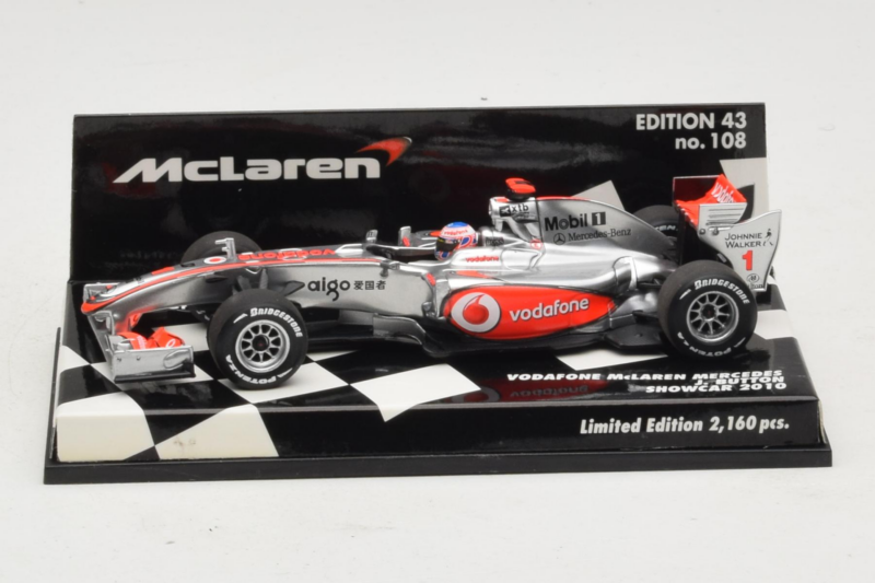 Vodafone McLaren Mercedes MP4-25 J. Button F1 Showcar 2010 Minichamps 1:43 530104371 Diecast