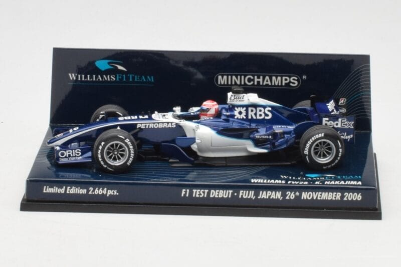 Williams FW28 Toyota K. Nakajima F1 Test Debut 2006 Minichamps 1:43 400060135 Diecast